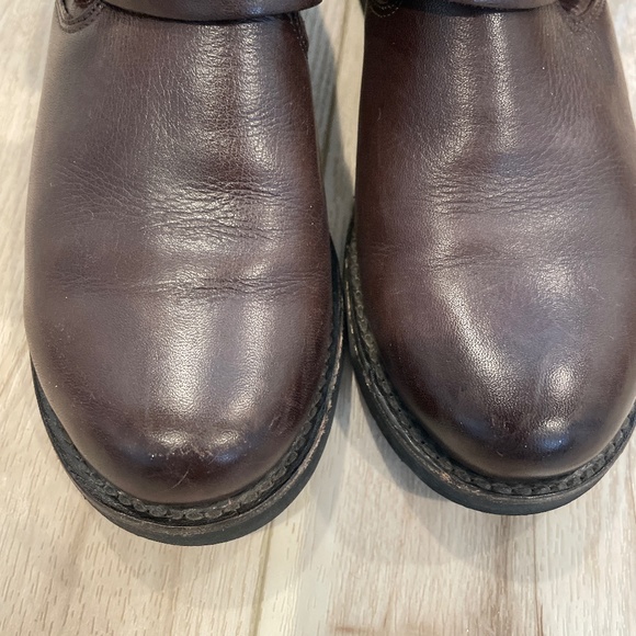 Frye Veronica Short Ankle Full Grain Leather Moto Boots - Picture 7 of 7